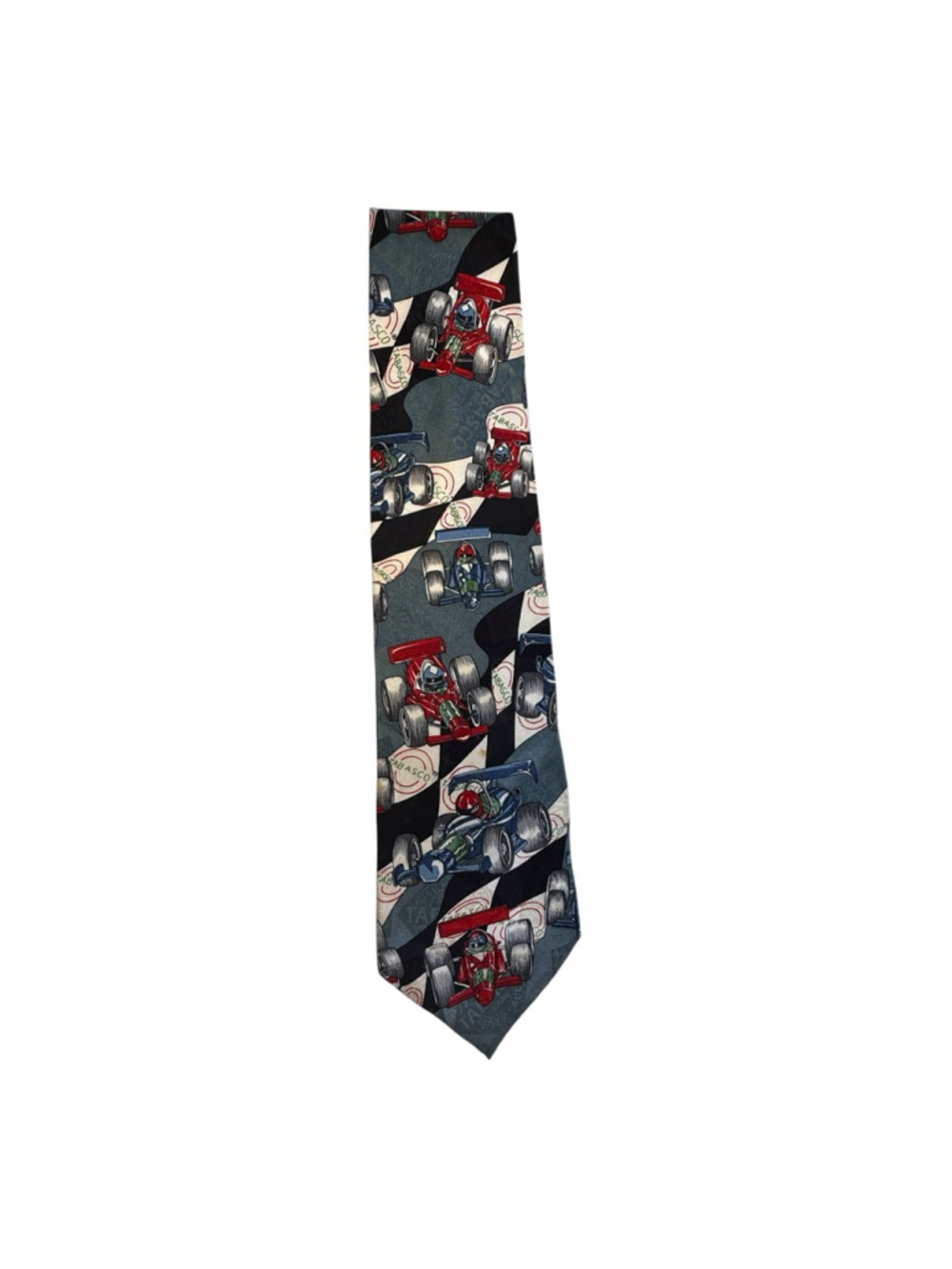 Vintage Tabasco Formula Race Car Silk Necktie Racing Novelty Tie